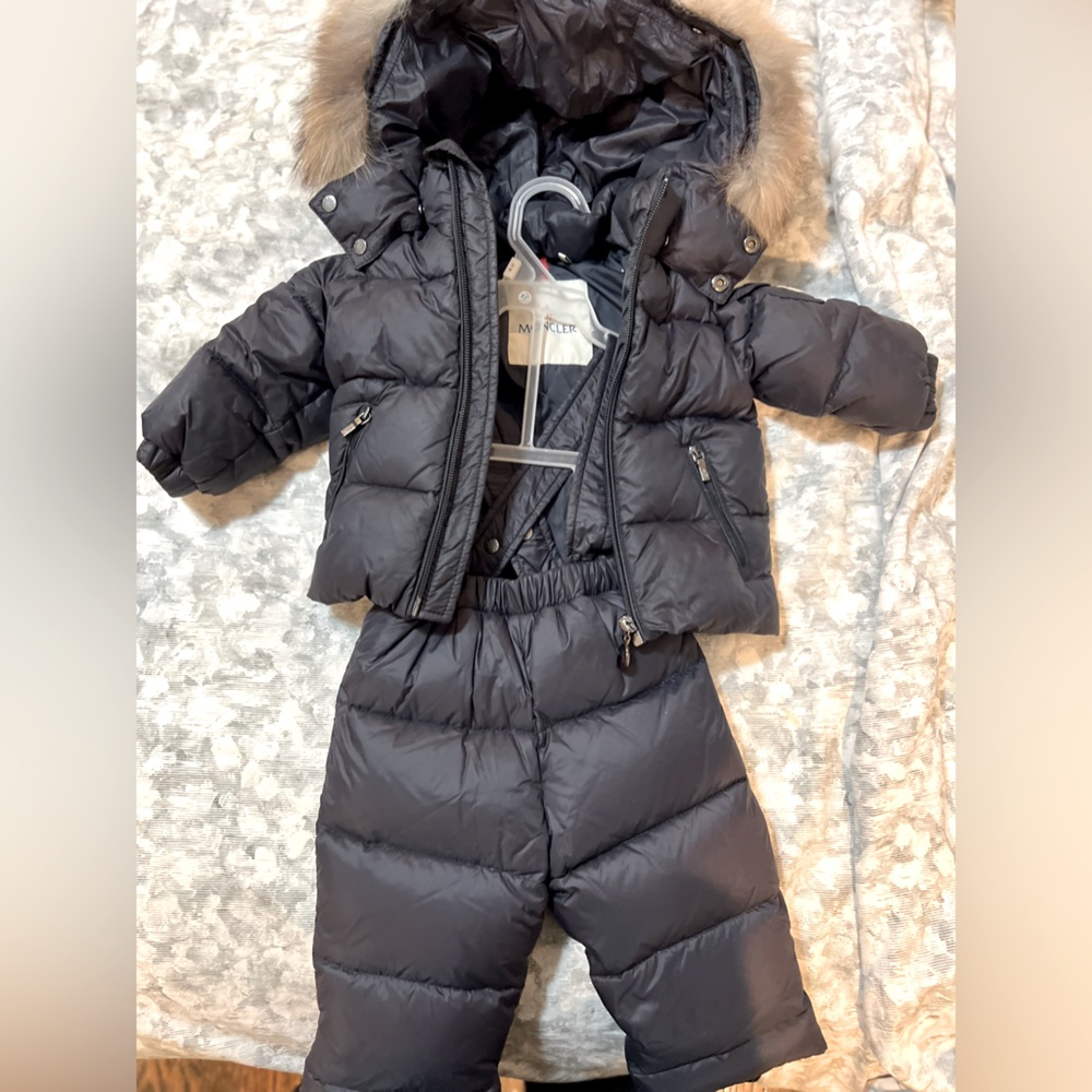 Moncler Infant 2 Piece Snowsuit 3/6 Months Navy